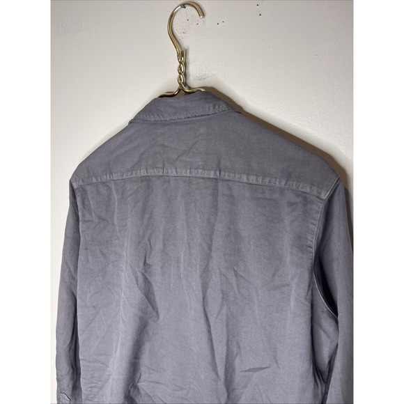 Womens Frank & Eileen Solid Grey Distressed Cotton Eileen Oxford Small S - Picture 7 of 10